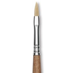 Escoda Futura Synthetic Bristle Brush - Series 5414, Filbert, Size 4, Long Handle, close-up