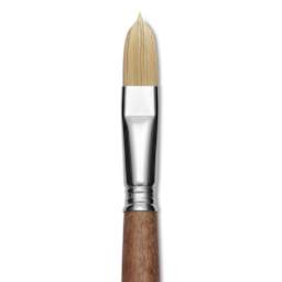 Escoda Futura Synthetic Bristle Brush - Series 5414, Filbert, Size 16, Long Handle, close-up