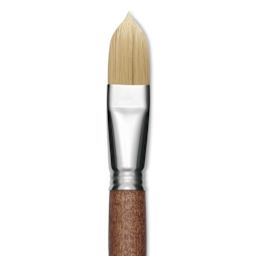 Escoda Futura Synthetic Bristle Brush - Series 5414, Filbert, Size 22, Long Handle, close-up