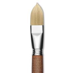 Escoda Futura Synthetic Bristle Brush - Series 5414, Filbert, Size 24, Long Handle, close-up