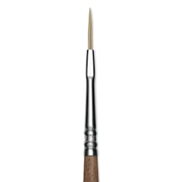 Escoda Futura Synthetic Bristle Brush - Series 5418, Long Filbert, Size 0, Long Handle, close-up