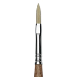 Escoda Futura Synthetic Bristle Brush - Series 5418, Long Filbert, Size 4, Long Handle, close-up
