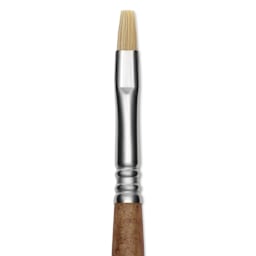 Escoda Futura Synthetic Bristle Brush - Series 5420, Bright, Size 6, Long Handle, close-up