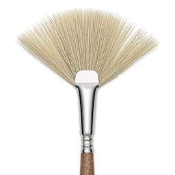 Escoda Futura Synthetic Bristle Brush - Series 5430, Fan, Size 6, Long Handle, close-up