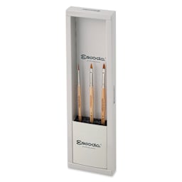 Escoda Miniature Brush Scenic Set - Set of 3, Assorted Sizes, packaging