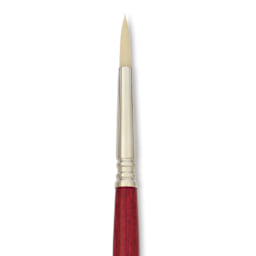 Escoda Marfil Synthetic Bristle Brushes - Series 4475 Round, Size 6, Long Handle, close-up