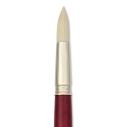 Escoda Marfil Synthetic Bristle Brushes - Series 4475 Round, Size 20, Long Handle, close-up