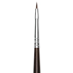 Escoda Vintage Synthetic Brush - Bright, Long  Handle, Size 0