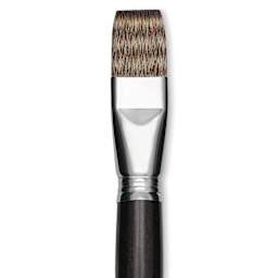 Escoda Vintage Synthetic Brush - Bright, Long  Handle, Size 24