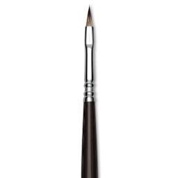 Escoda Vintage Synthetic Brush - Filbert, Long  Handle, Size 2