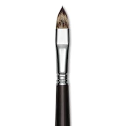 Escoda Vintage Synthetic Brush - Filbert, Long  Handle, Size 12