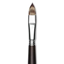 Escoda Vintage Synthetic Brush - Filbert, Long  Handle, Size 14