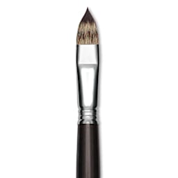 Escoda Vintage Synthetic Brush - Filbert, Long  Handle, Size 16