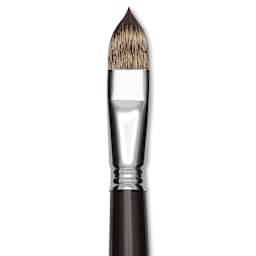 Escoda Vintage Synthetic Brush - Filbert, Long  Handle, Size 18