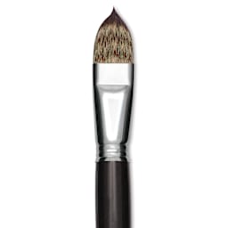 Escoda Vintage Synthetic Brush - Filbert, Long  Handle, Size 22