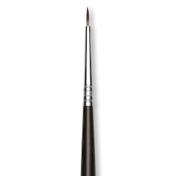 Escoda Vintage Synthetic Brush - Round Pointed, Long  Handle, Size 0