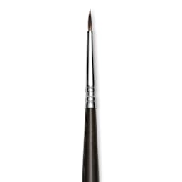 Escoda Vintage Synthetic Brush - Round Pointed, Long  Handle, Size 1