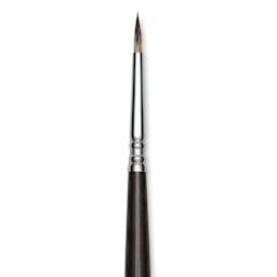 Escoda Vintage Synthetic Brush - Round Pointed, Long  Handle, Size 2