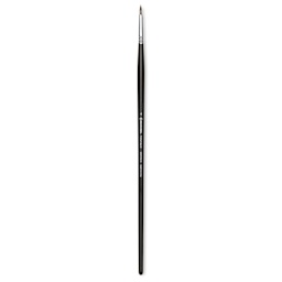 Escoda Vintage Synthetic Brush - Round Pointed, Long  Handle, Size 4