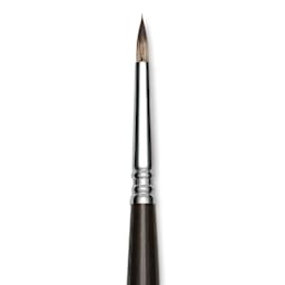 Escoda Vintage Synthetic Brush - Round Pointed, Long  Handle, Size 4