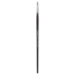 Escoda Vintage Synthetic Brush - Round Pointed, Long  Handle, Size 6