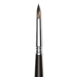 Escoda Vintage Synthetic Brush - Round Pointed, Long  Handle, Size 8