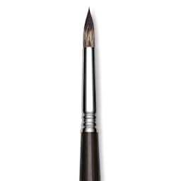 Escoda Vintage Synthetic Brush - Round Pointed, Long  Handle, Size 10