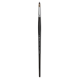 Escoda Vintage Synthetic Brush - Round Pointed, Long  Handle, Size 12