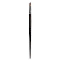 Escoda Vintage Synthetic Brush - Round Pointed, Long  Handle, Size 14