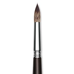 Escoda Vintage Synthetic Brush - Round Pointed, Long  Handle, Size 14