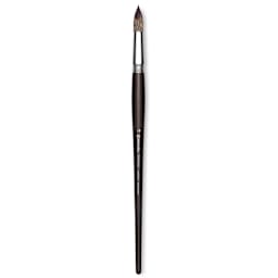 Escoda Vintage Synthetic Brush - Round Pointed, Long  Handle, Size 18