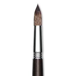 Escoda Vintage Synthetic Brush - Round Pointed, Long  Handle, Size 18
