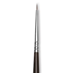 Escoda Vintage Synthetic Brush - Round Pointed, Long  Handle, Size 3/0
