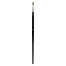 Escoda Vintage Synthetic Brush - Flat, Long Handle, Size 8
