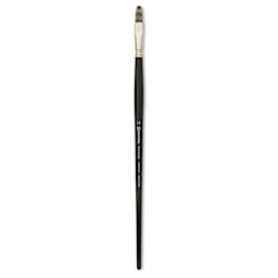 Escoda Vintage Synthetic Brush - Flat, Long Handle, Size 12