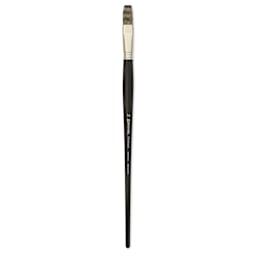 Escoda Vintage Synthetic Brush - Flat, Long  Handle, Size 16