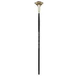 Escoda Vintage Synthetic Brush - Fan, Long  Handle, Size 4