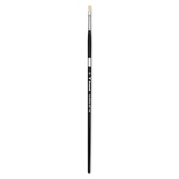 Trekell Hog Bristle Brush - Flat, Long Handle, Size 0