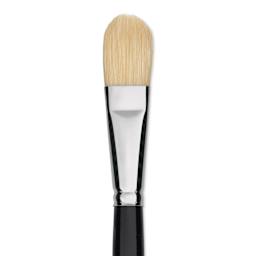 Trekell Hog Bristle Brush - Filbert, Long Handle, Size 12, close up