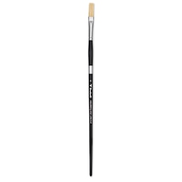 Trekell Hog Bristle Brush - Long Flat, Long Handle, Size 4
