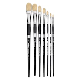 Trekell Hog Bristle Brushes - Filberts in available sizes