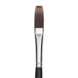 Trekell Spectrum Brush - Long Flat, Long Handle, Size 6, close up