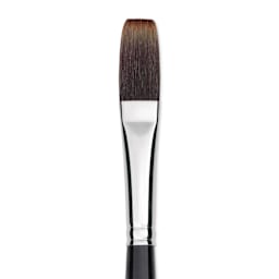 Trekell Spectrum Brush - Long Flat, Long Handle, Size 8, close up