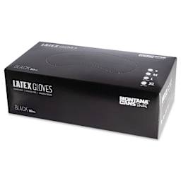 Montana Latex Glove Box - Small, Black, Box of 100
