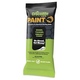 Crocodile Cloth Paint Wipes - 10" x 15", Pkg of 10, packaging