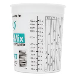 Plastic Tub - 1 Quart, ounce measurements 