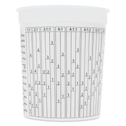 Plastic Tub - 1 Quart, ratio measurements