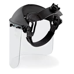 SAS Standard Face Shield - Rear view of Shield showing head attachments