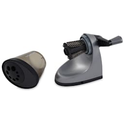 iPoint Manual Pencil Sharpener - shown with Shavings Reservoir removed