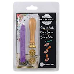 Manuscript Wax Sealing Kits - Top view of Trendy set showing wick and seals
